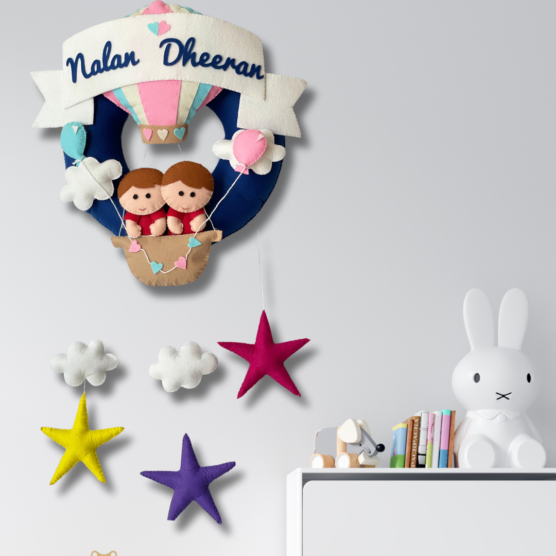 Up & Away Together Sibling Wall Hanging