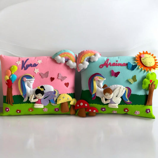 Personalized Unicorn-Fairy Theme 3D Pillow