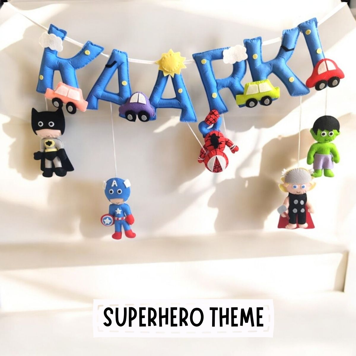 Superhero Theme Wall Hanging