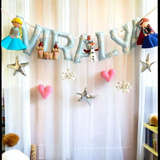 Frozen Themed Name Bunting