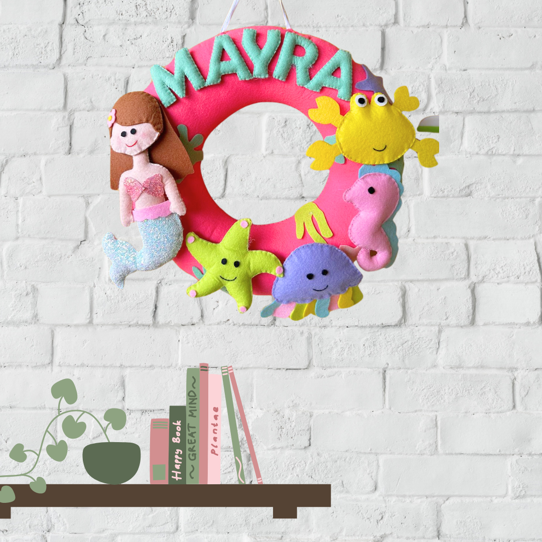 Personalized Mermaid Wall Hanging