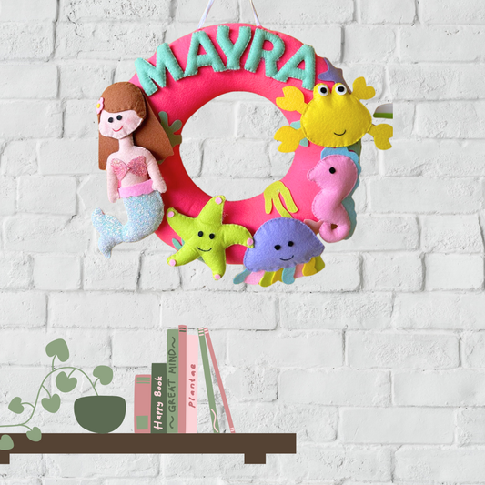 Personalized Mermaid Wall Hanging