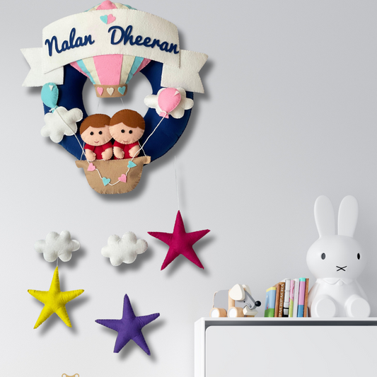 Up & Away Together Sibling Wall Hanging