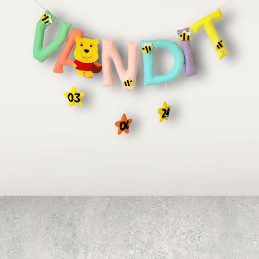 Pooh Theme Name Bunting