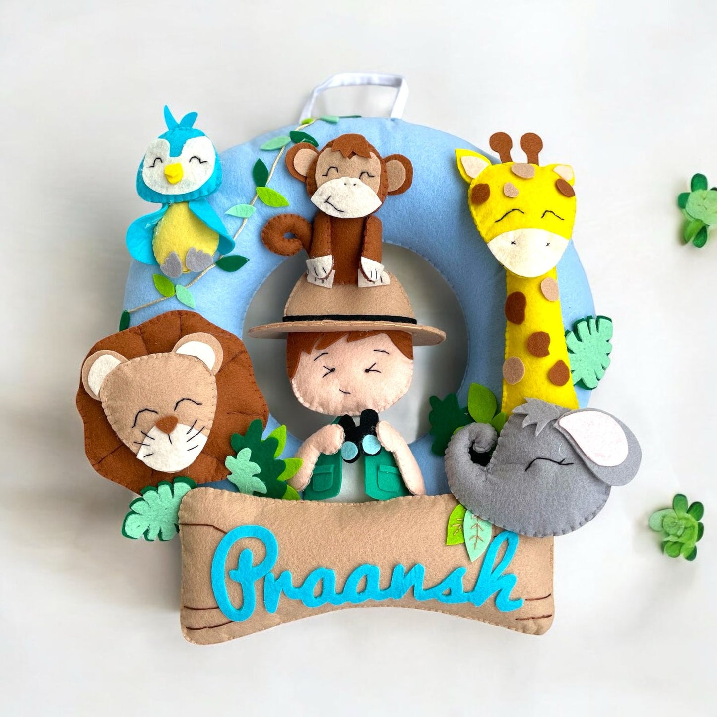 Personalized Safari Wall Hanging