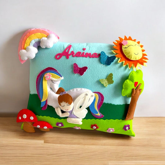 Personalized Unicorn-Fairy Theme 3D Pillow