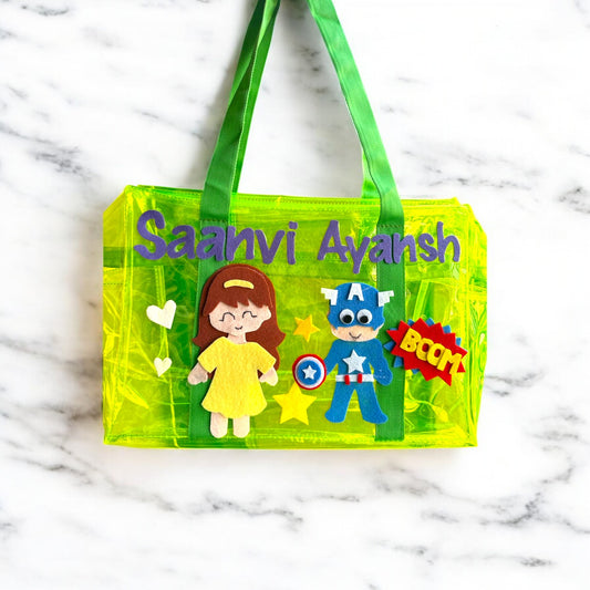 Personalized Sibling Duffle Bag