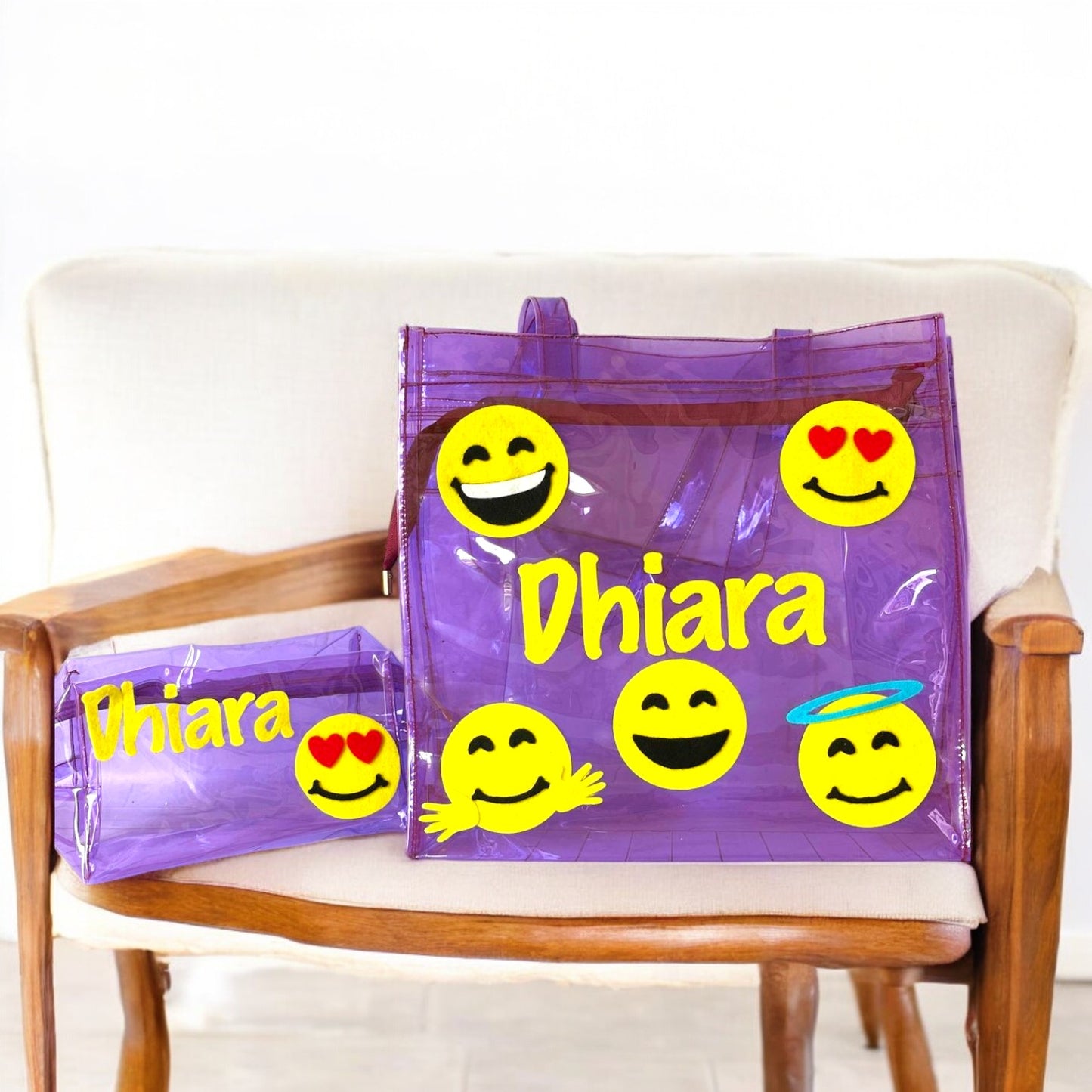 Personalized Smiley Theme Tote Bag