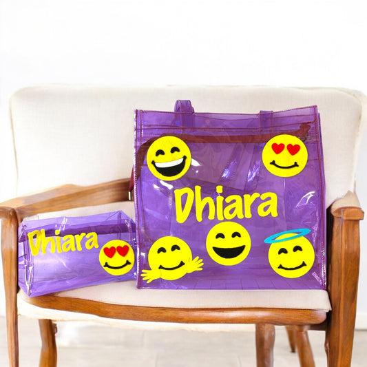 Personalized Smiley Theme Tote Bag