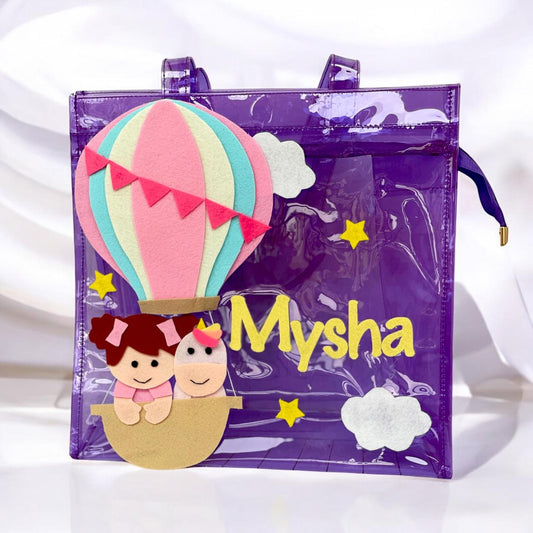 Personalized Hot Air Balloon Tote Bag