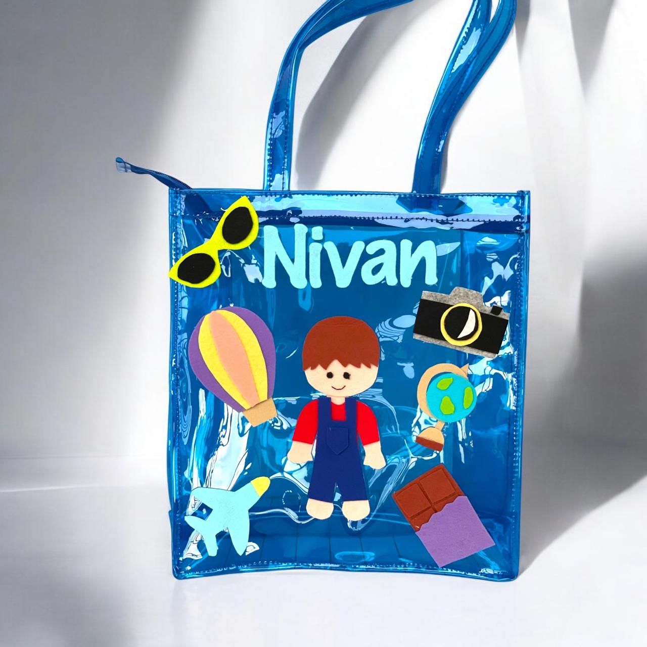 Personalized Small Boy Tote Bag