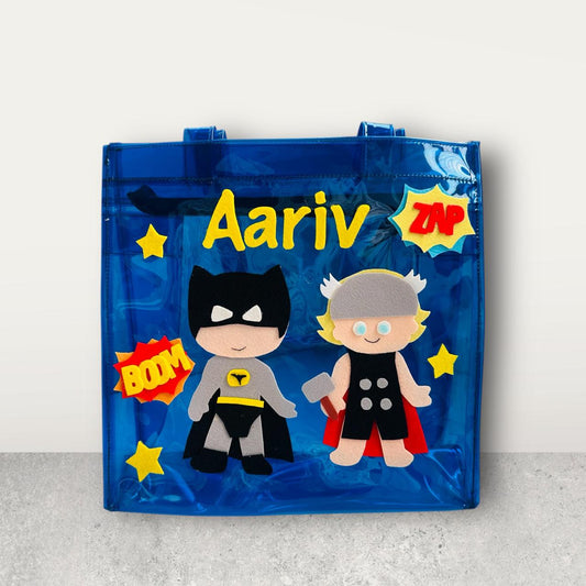 Personalized Superhero Tote Bag