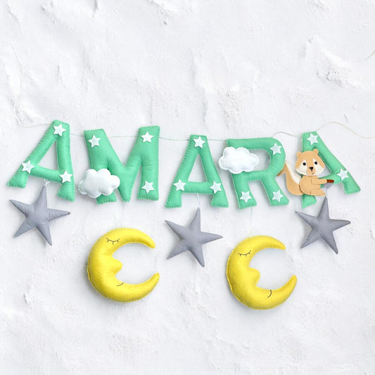 Moon & Stars Name Bunting