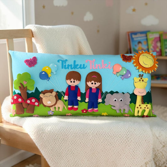 Personalized Sibling 3D Pillow