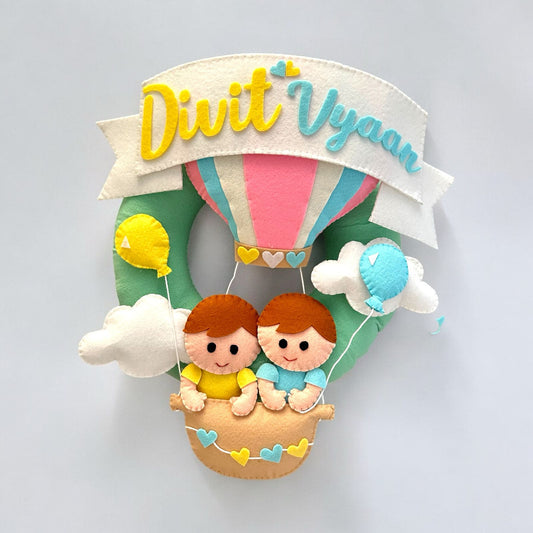 Up & Away Together - Sibling Wall Hanging