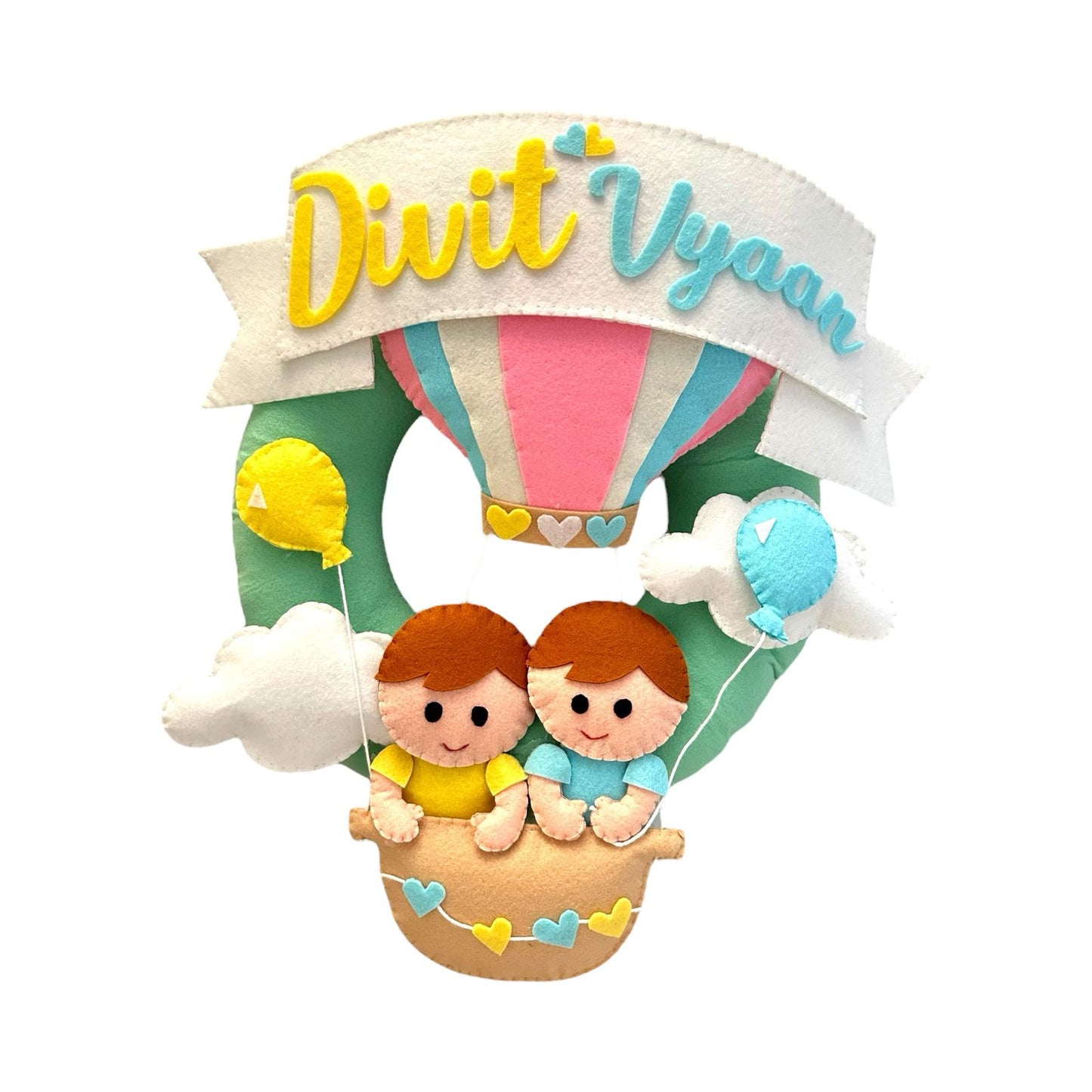 Up & Away Together - Sibling Wall Hanging