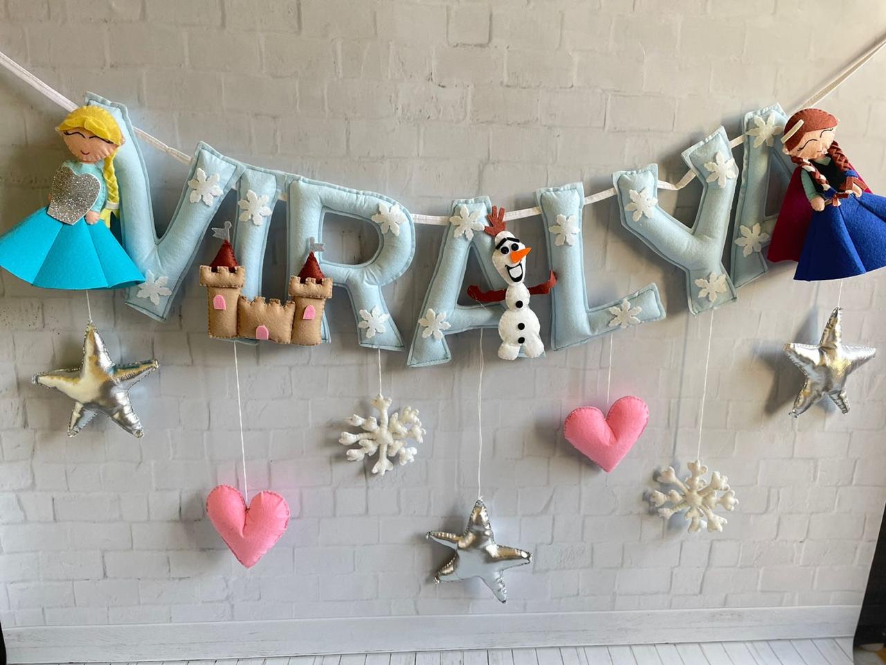 Frozen Themed Name Bunting