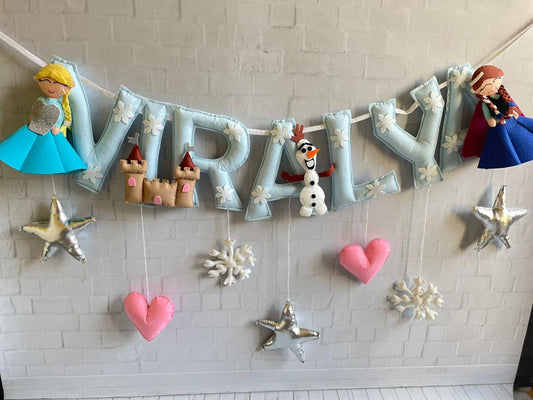 Frozen Themed Name Bunting