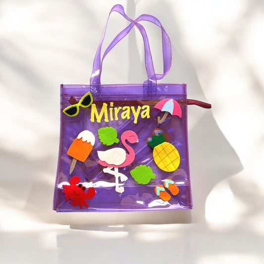 Personalize Flamingo Tote Bag